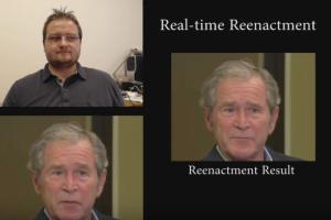 Face2Face: Real-time Facial Reenactment of YouTube Videos