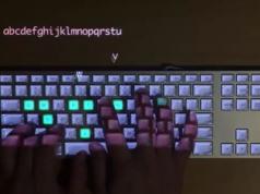 Illuminated Keyboard with Flying Letters