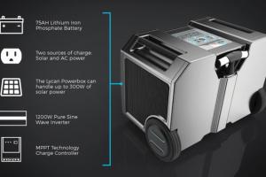 Lycan Powerbox Solar Generator with Interchangeable Battery