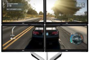 Loctek Full Motion Quad Monitor Mount [D7Q]