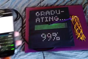 Graduation Cap with LED Panel & Bluetooth