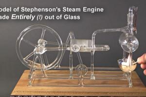 Glass Model of Stephenson’s Steam Engine