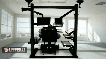 Recliner Zero G Desk Workstation