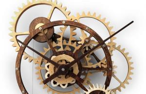Zybach Mechanical Wooden Gear Clock