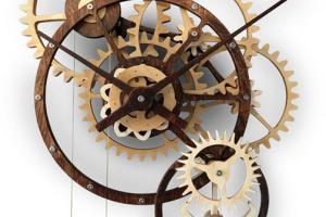 Zybach Mechanical Wooden Gear Clock