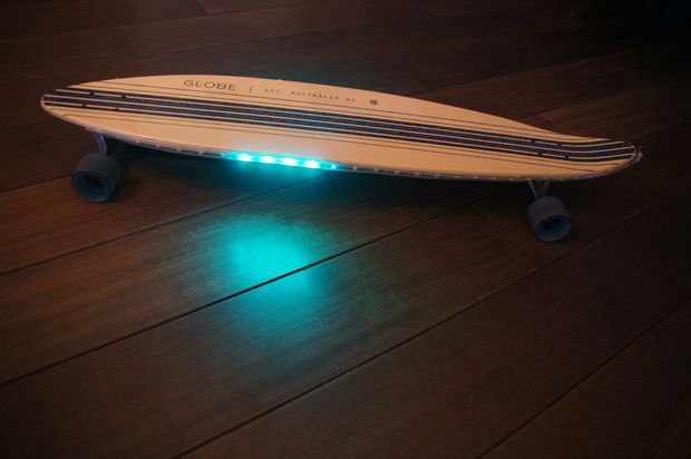 Longboard-with-Speed-Reacting-LED-Strip