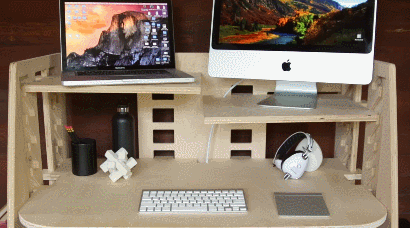 ERVO Sit Stand Desk for Laptops, iMacs