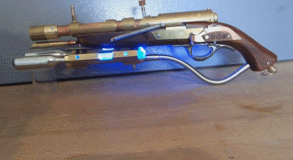 Steampunk Flintlock Laser Pistol