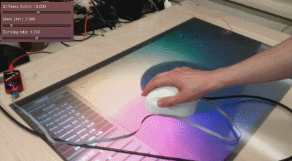 Haptic Mouse Physical Feedback for Touchscreens