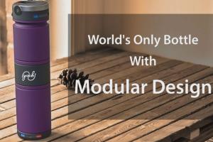 Golchi Modular Bottle Holds 2 Beverages At Different Temperatures