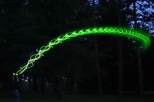 Phosphorescent Glowing Boomerang Looks Amazing At Night