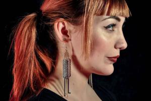 Stainless Steel Lock Pick Earrings