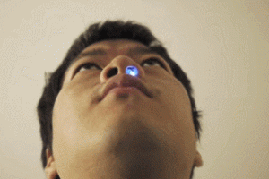 Nose LED Glows When You Exhale