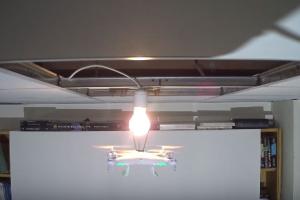 Replacing a Light Bulb with a Drone