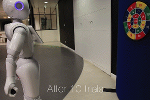 Pepper Robot Learning Velcro Darts