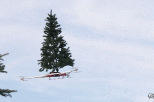 Drone Mounted Flying Christmas Tree