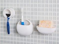 SAN-EI Suction Bathroom Organizers