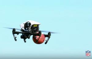 Drones Testing Catching Skills of NFL Players