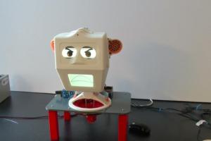 Sii: Socially Intelligent Robot with LCD Eyes & Mouth To Express Itself
