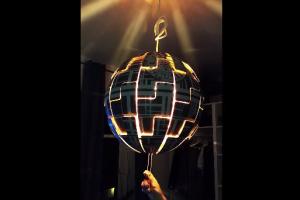 DIY: Death Star Lamp Using an IKEA Pendant Lamp