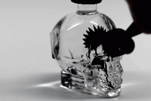 zKull Crystal Skull Ferrofluid Display