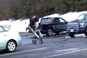 Handle Wheeled Robot Can Jump 4 Feet Vertically
