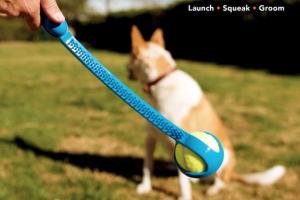 Scratch N’ Squeak Ball Launcher & Brush for Dogs