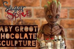 Baby Groot Chocolate Sculpture