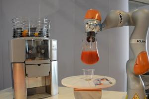 This Kuka Robot Barista Pours, Serves Drinks