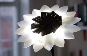 Solar Flower LED Table Light with 3D Printed Petals