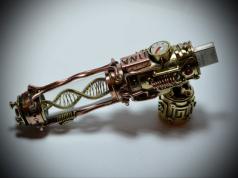 Motorized Steampunk DNA Flash Drive