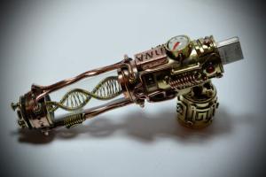 Motorized Steampunk DNA Flash Drive