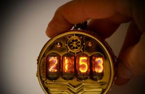 Steampunk Pocket Nixie Watch