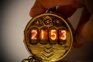 Steampunk Pocket Nixie Watch