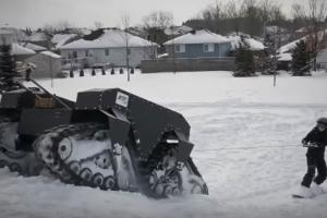 Snowboarding Behind a J5 Robot