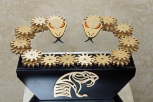 Viper Gear Driven Kinetic Sculpture By Forrest Burnett