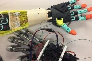 Haphand Sensor Controlled Robotic Hand Mimics Your Gestures