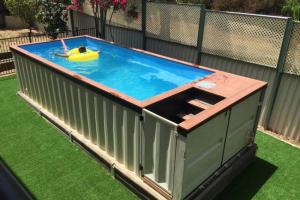 Upcycled Shipping Container Pool