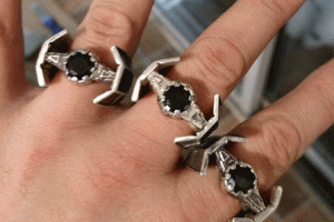 TIE Fighter Sterling Silver Ring