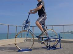 Up-Ride: Turns Your Bicycle Into a Stationary Exercise Bike