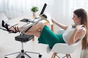 RoomyRoc Standing Desk with Adjustable Footrest