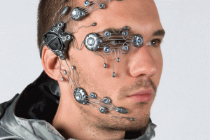 Bionic Head Wearable with LEDs for Cosplay