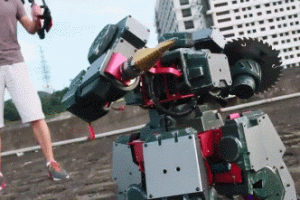 Archer-G Battle Robot with Motion Capture Exoskeleton