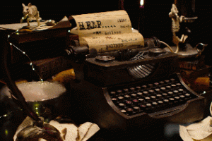 Animated Haunted Typewriter for Halloween