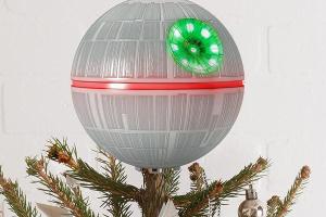 Death Star Christmas Tree Topper with Lights