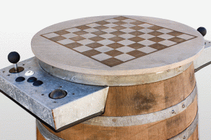 Whiskey Barrel Arcade Machine