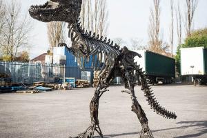 2.1-Meter T-Rex Scrap Metal Sculpture