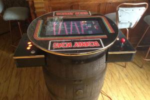 Whiskey Barrel Cocktail Arcade Machine with 60 Games