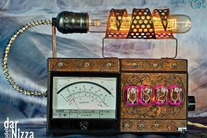 darNizza Rarity Steampunk Nixie Tube Alarm Clock
