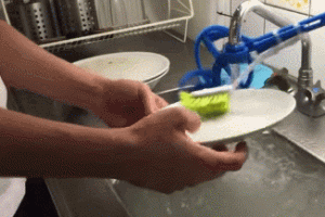 3D Printed Dish Washing Robot